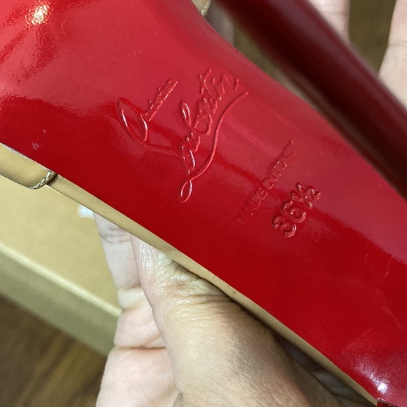 Christian Louboutin Pina spike nude heels - Picture 6 of 13